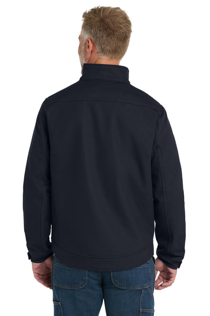 Navy Blue CornerStone Duck Bonded Soft Shell Jacket CSJ60 plain