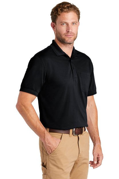 Navy Blue CornerStone Industrial Snag-Proof Pique Pocket Polo. CS4020P plain