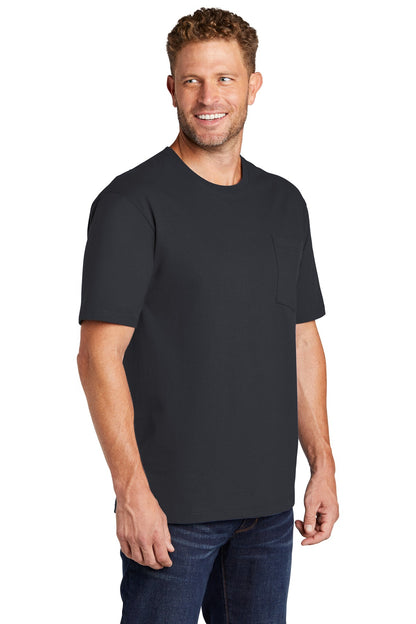 Navy Blue CornerStone Workwear Pocket Tee CS430 plain