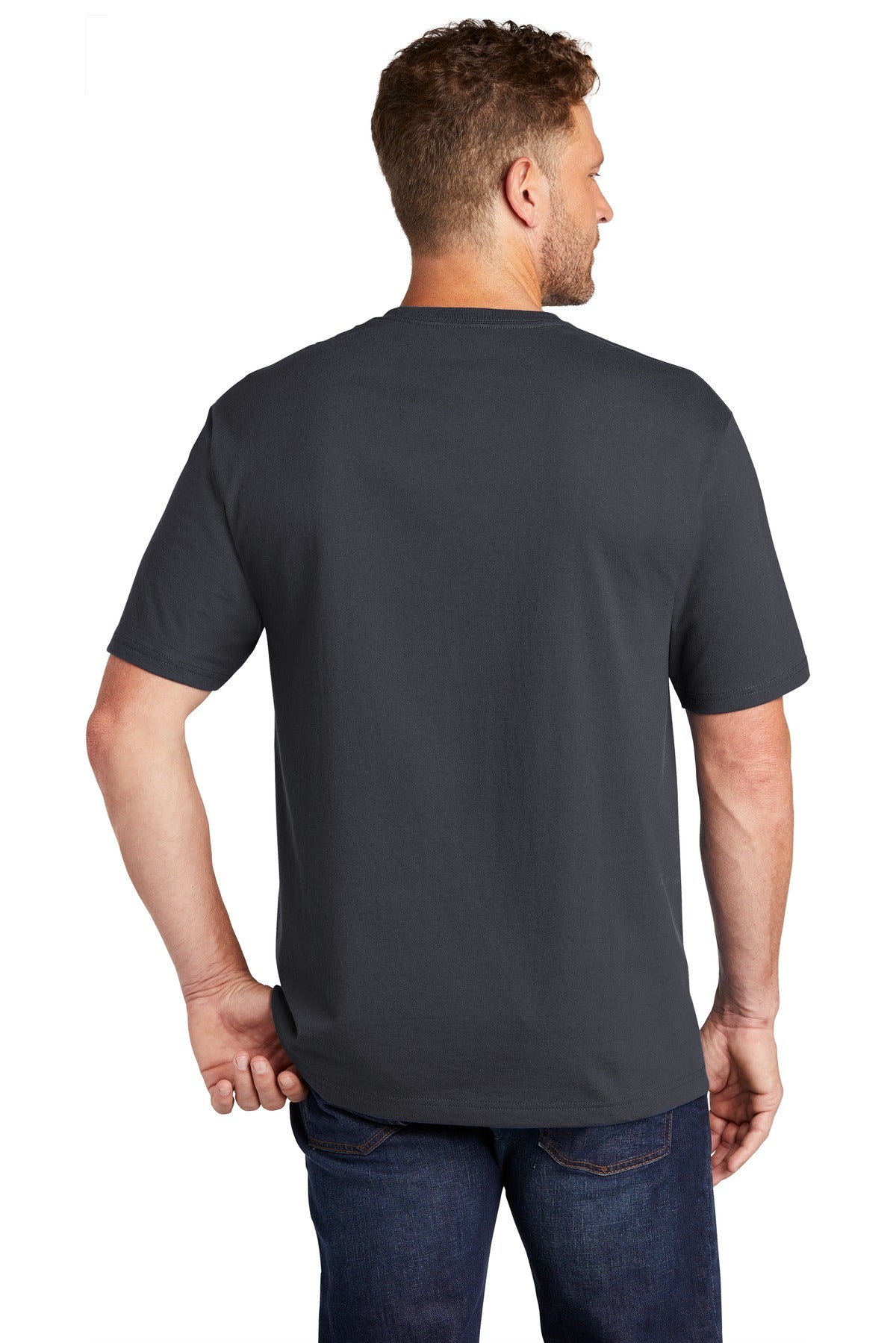 Navy Blue CornerStone Workwear Pocket Tee CS430 plain