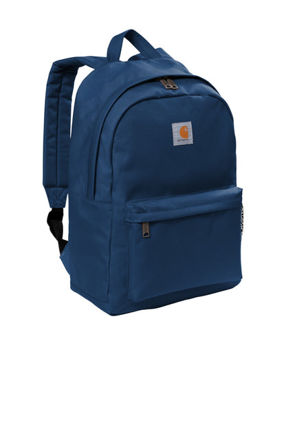 Navy Carhartt Canvas Backpack. CT89241804 plain