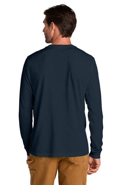 Navy Carhartt Long Sleeve T-Shirt CT106921 plain