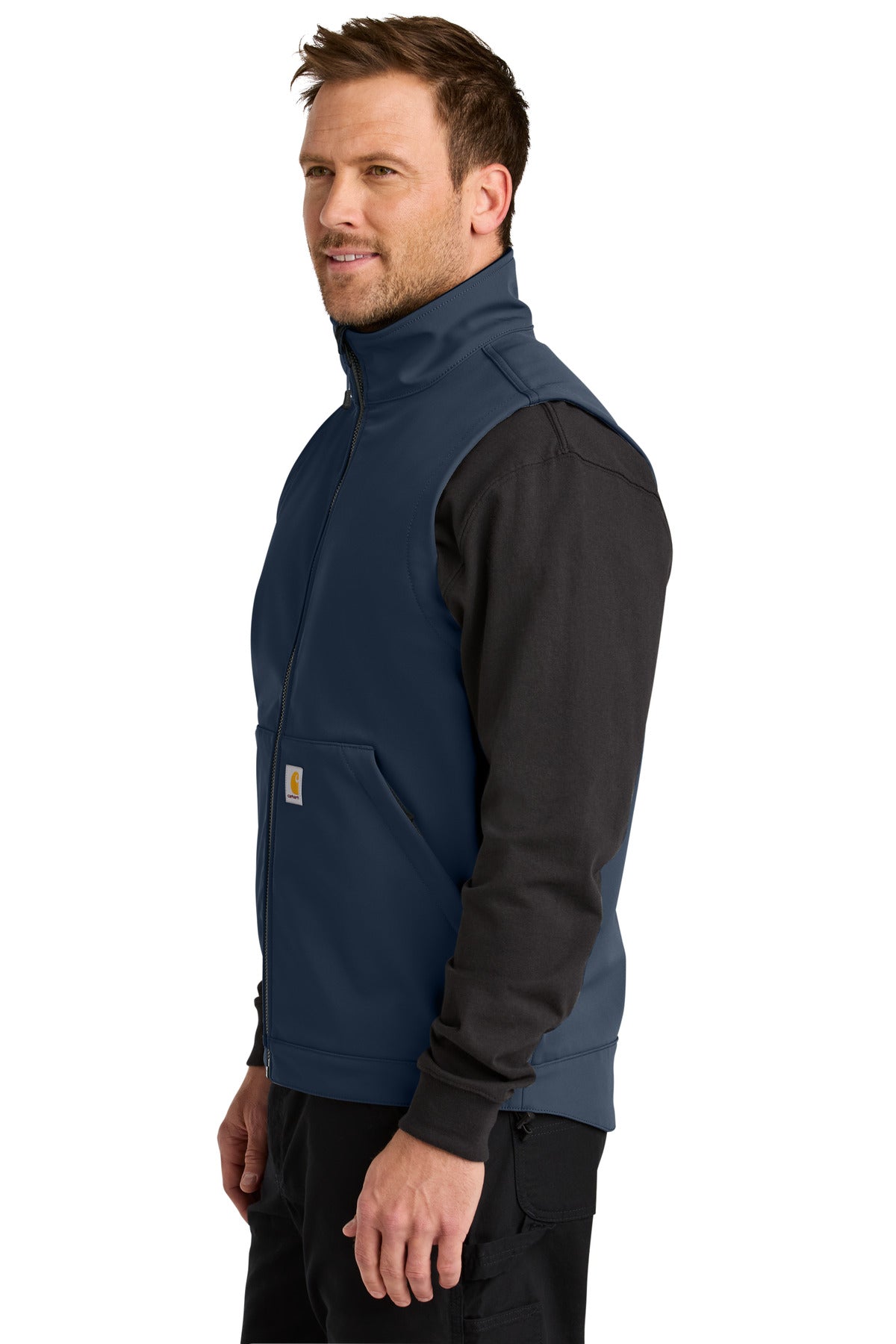 Navy Carhartt Rain Defender Soft Shell Vest CT106439 plain
