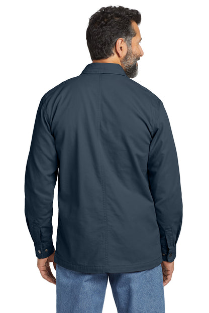Navy Carhartt Rugged Flex Fleece-Lined Shirt Jac CT105532