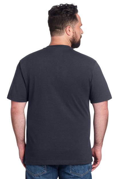 Navy Carhartt Short Sleeve Henley T-Shirt CTK84 plain