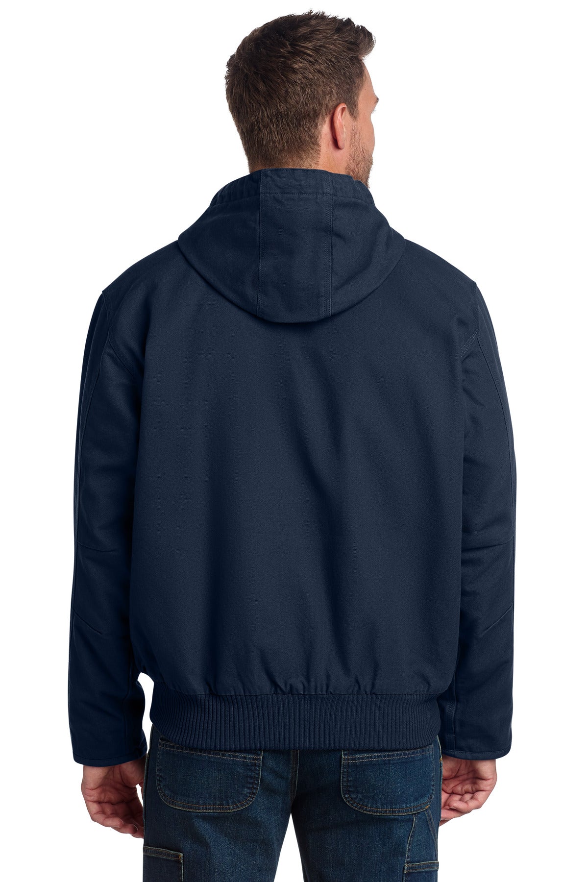 Navy Carhartt Washed Duck Active Jac. CT104050 plain