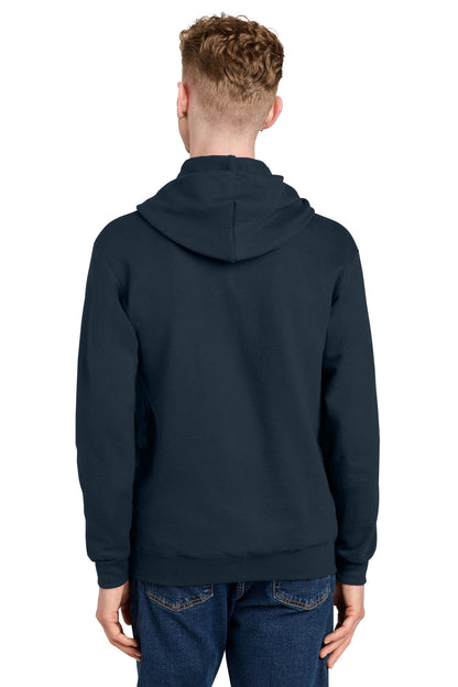 Navy Champion Powerblend Full-Zip Hoodie. S800 plain