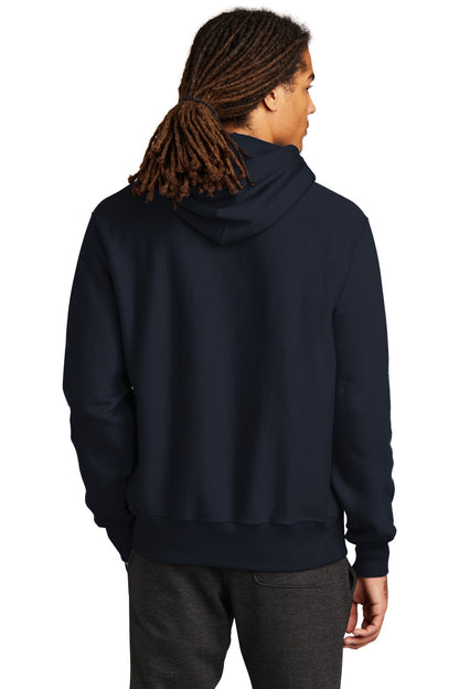 Navy Champion Reverse Weave Hooded Sweatshirt S101 plain