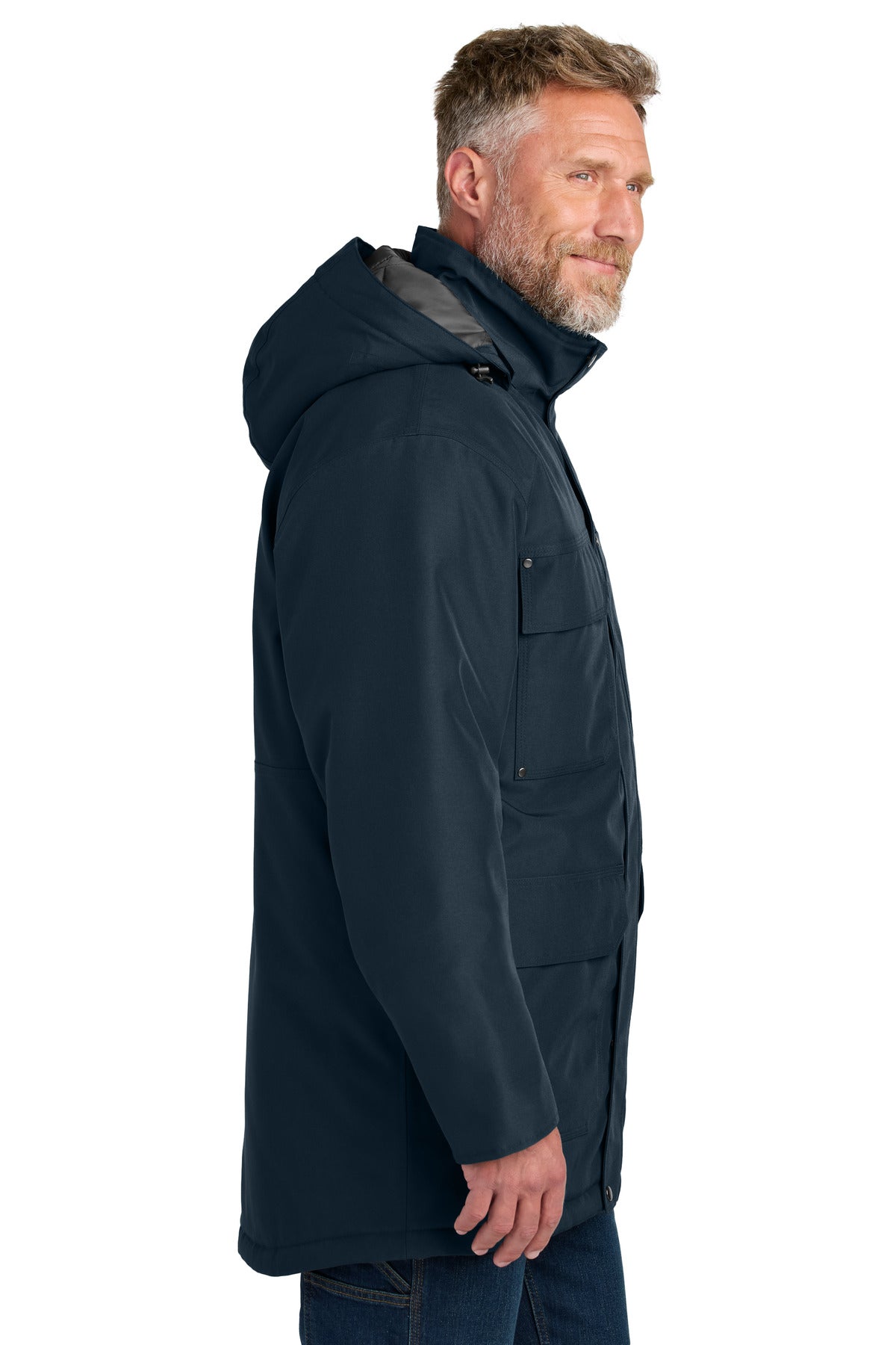Navy CornerStone Elements Insulated Parka CSJ10 plain