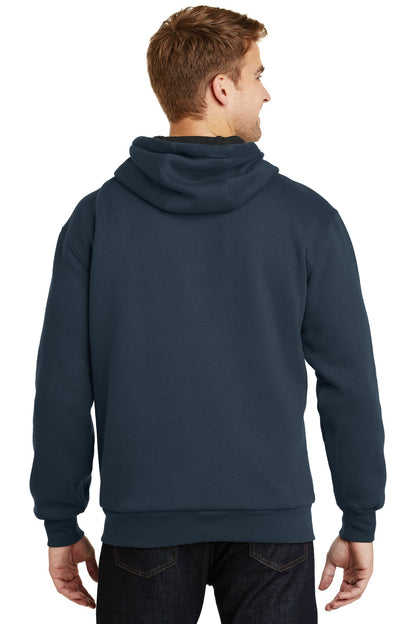 Navy CornerStone - Heavyweight Full-Zip Hooded Sweatshirt with Thermal Lining. CS620 plain