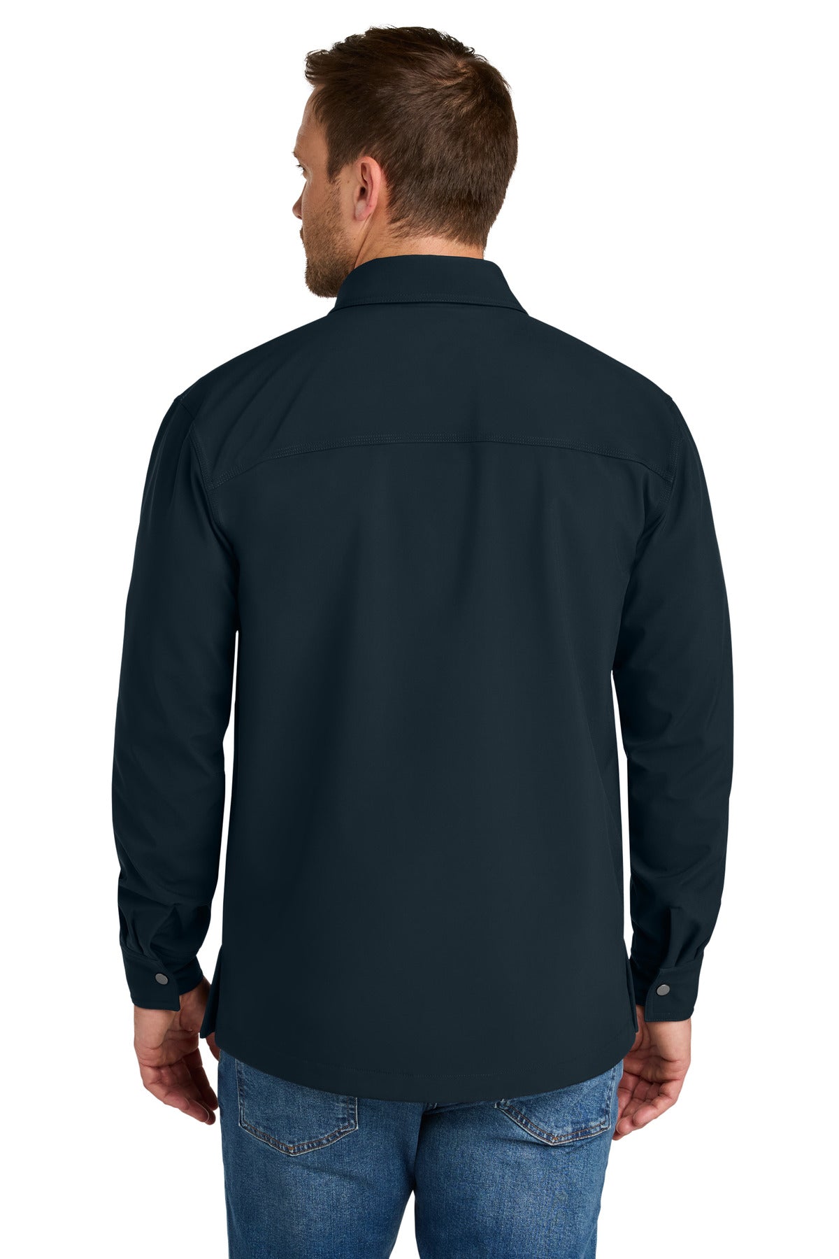 Navy CornerStone Soft Shell Shirt Jacket CSJ73 plain