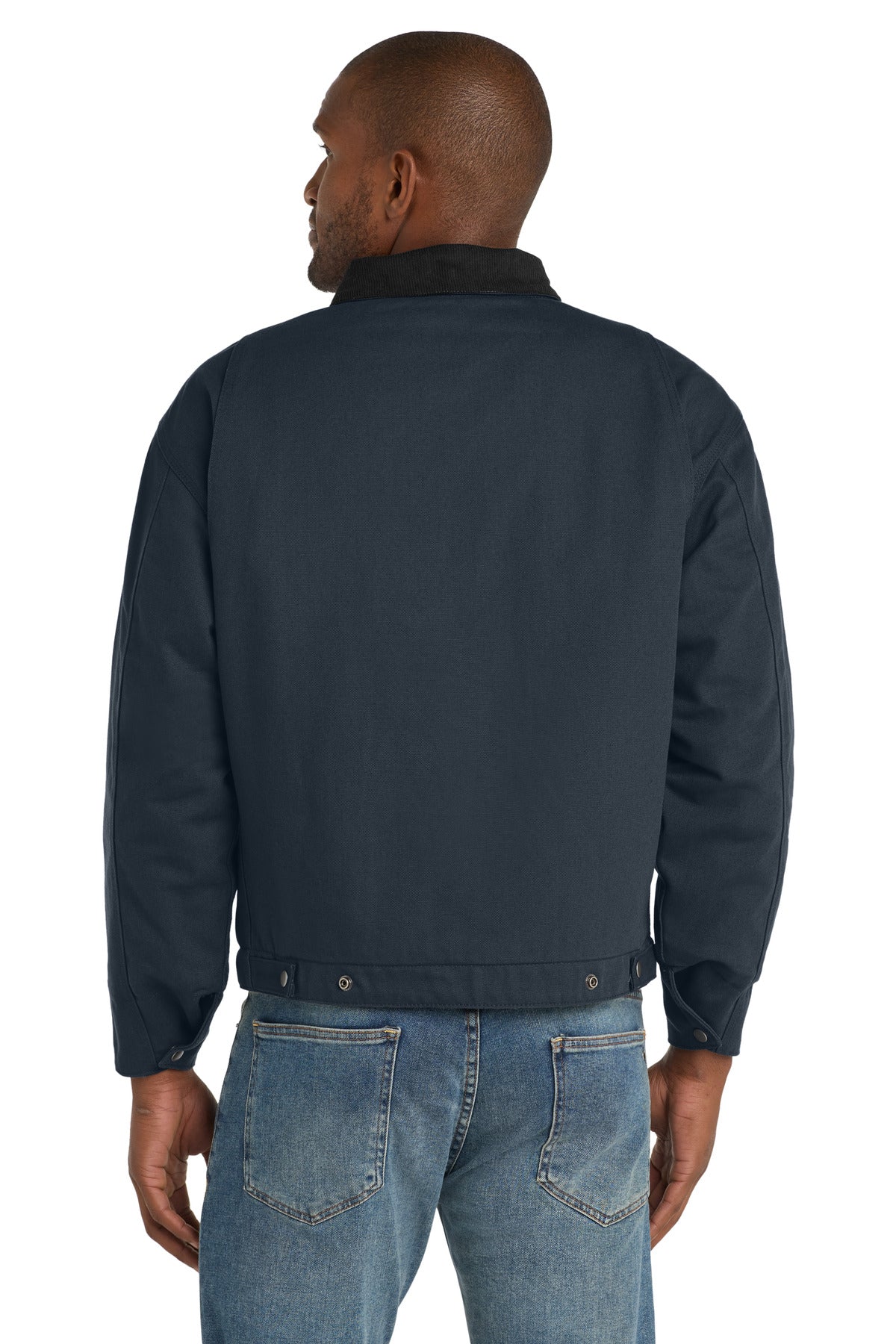 Navy CornerStone Tall Duck Cloth Work Jacket. TLJ763 plain
