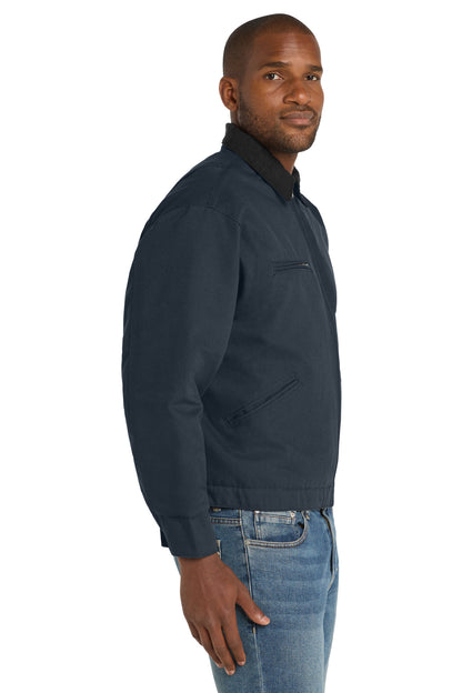 Navy CornerStone Tall Duck Cloth Work Jacket. TLJ763