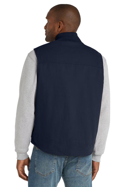 Navy CornerStone Washed Duck Cloth Vest. CSV40 plain