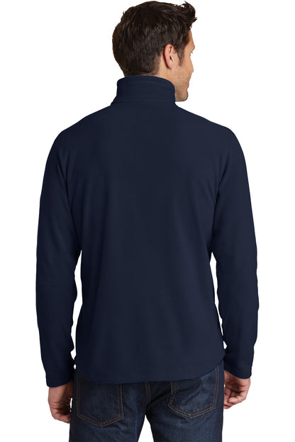 Navy Eddie Bauer 1/2-Zip Microfleece Jacket. EB226 plain