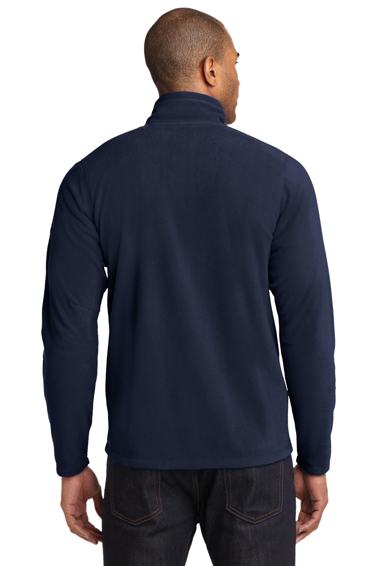 Navy Eddie Bauer Full-Zip Microfleece Jacket. EB224 plain