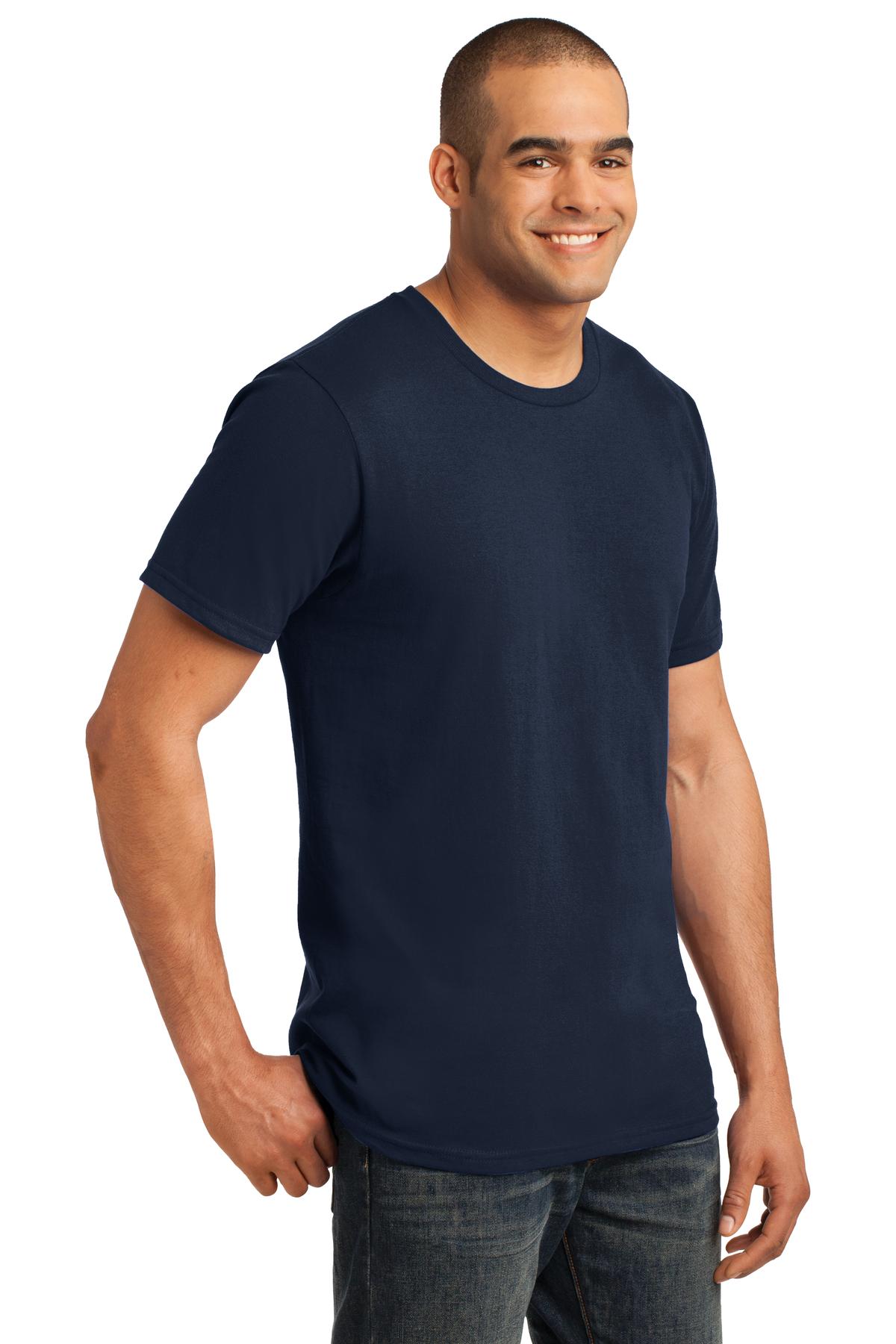 Navy Gildan 100% Ring Spun Cotton T-Shirt. 980 plain