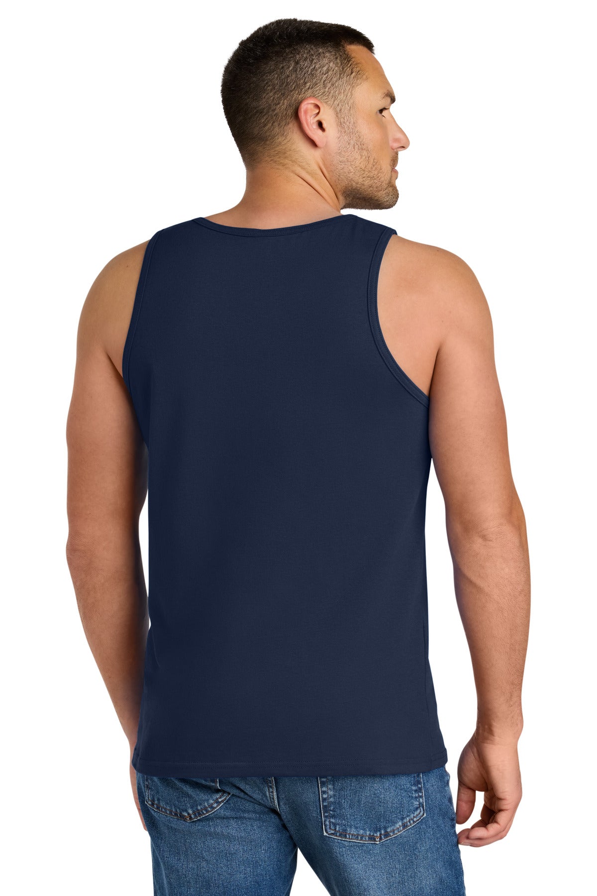 Navy Gildan Heavy Cotton Tank Top. G5200 plain