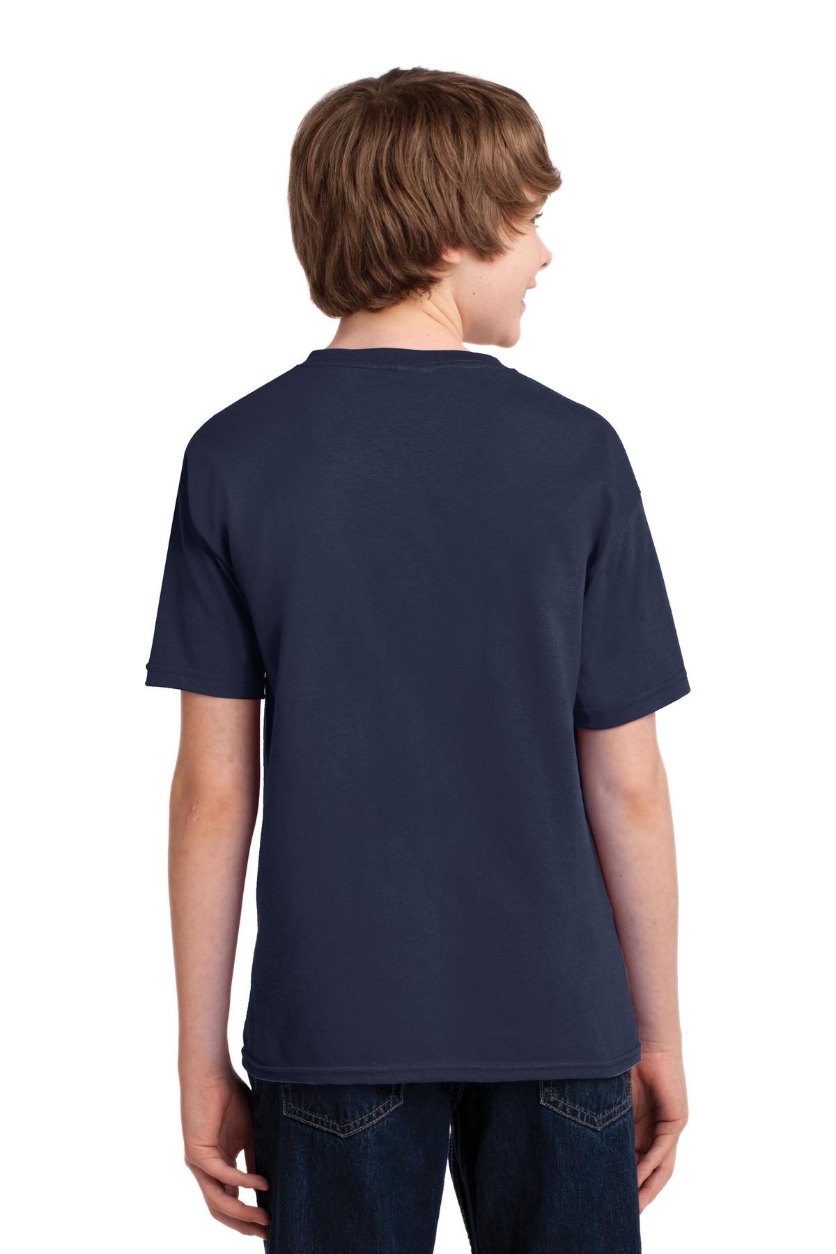 Navy Gildan Youth Gildan Performance T-Shirt. 42000B plain