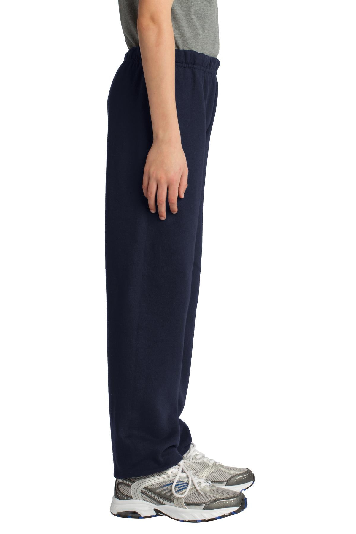 Navy Gildan Youth Heavy Blend Sweatpant. 18200B plain