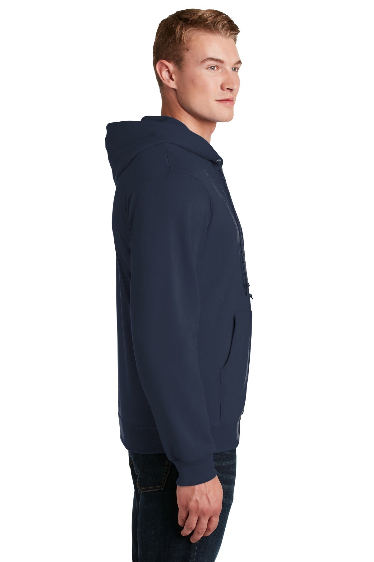 Navy Jerzees - NuBlend Full-Zip Hooded Sweatshirt. 993M plain