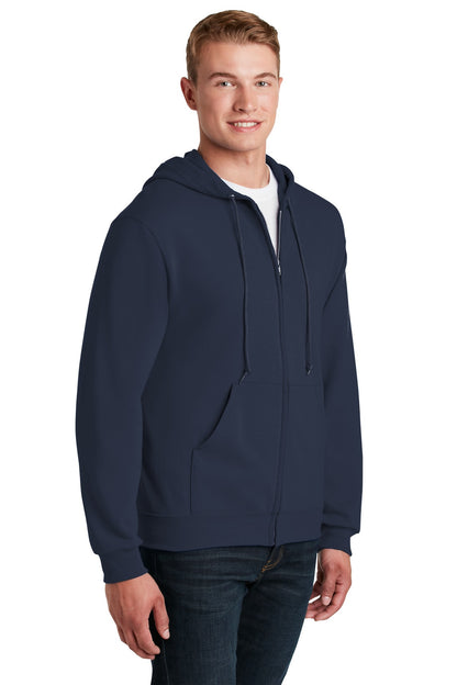 Navy Jerzees - NuBlend Full-Zip Hooded Sweatshirt. 993M plain