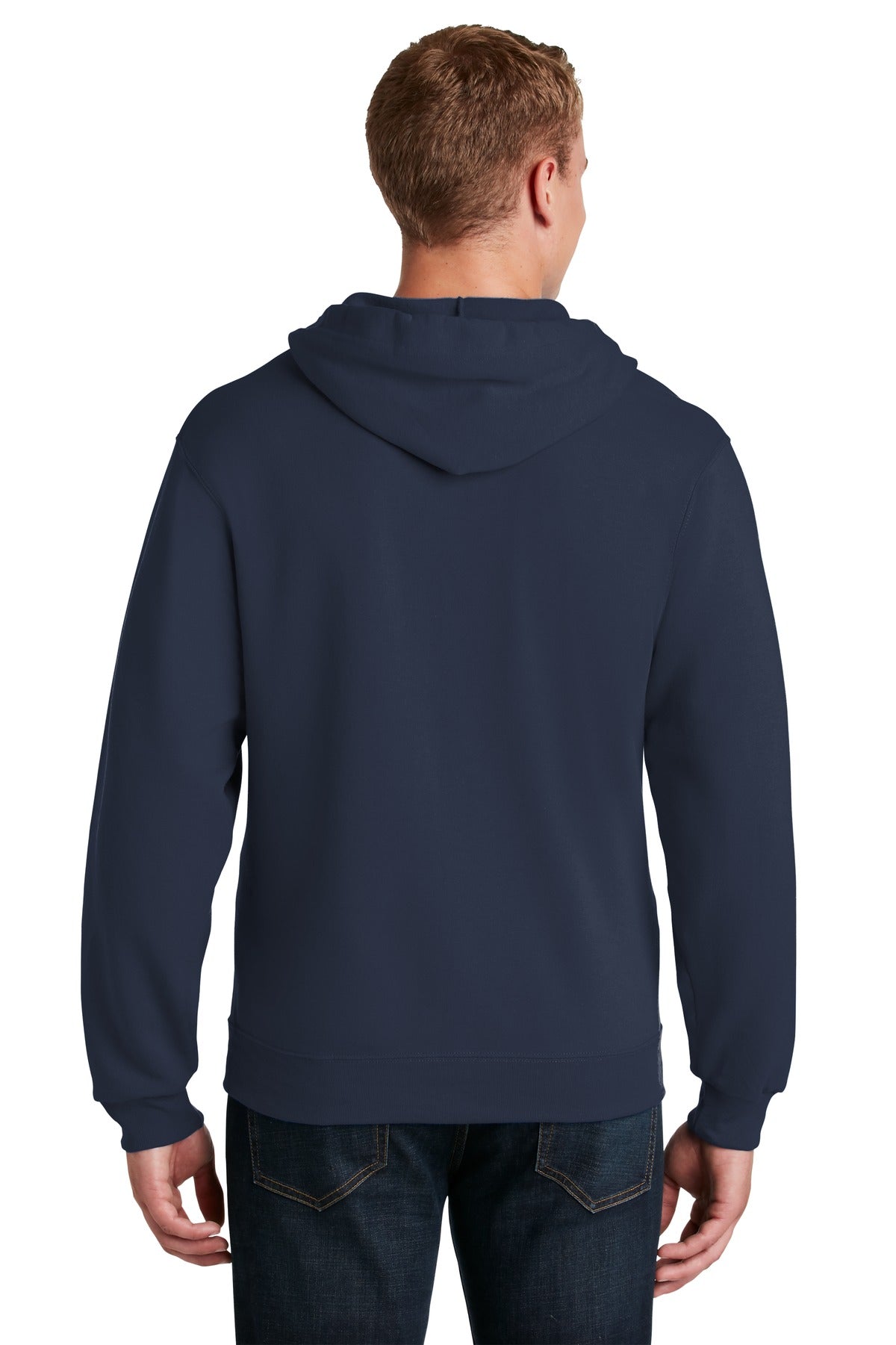 Navy Jerzees - NuBlend Full-Zip Hooded Sweatshirt. 993M plain