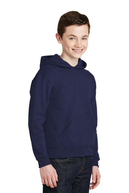 Navy Jerzees - Youth NuBlend Pullover Hooded Sweatshirt. 996Y plain