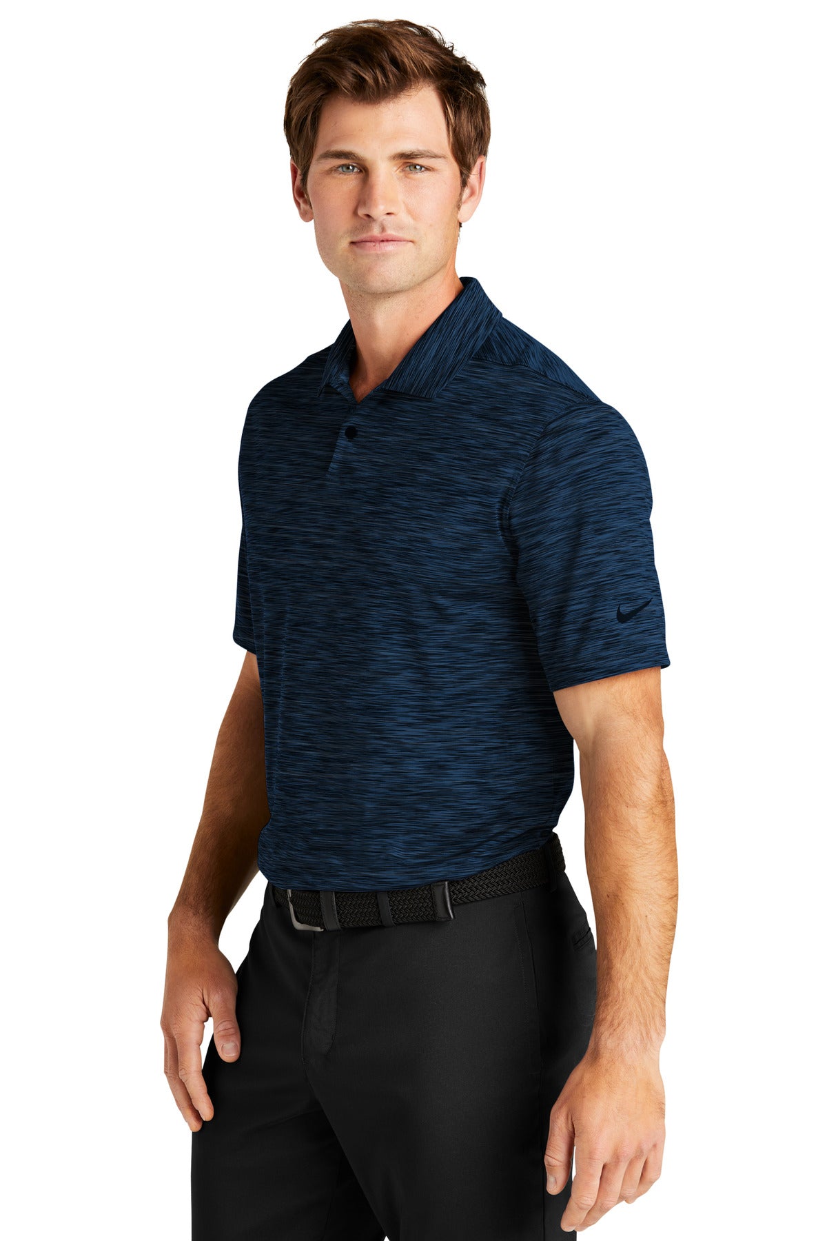 Navy Nike Dri-FIT Vapor Space Dyed Polo NKDC2109 plain