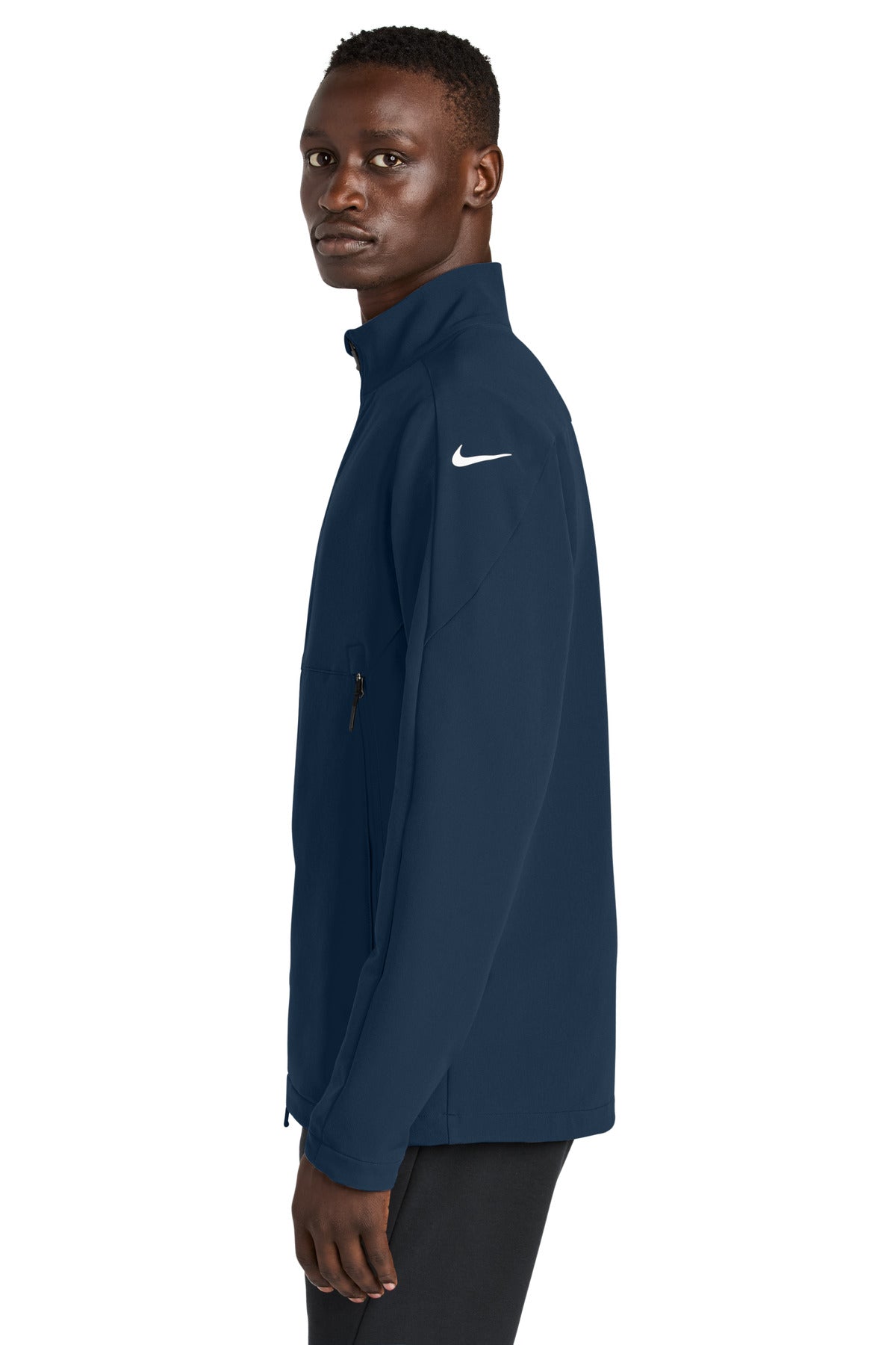 Navy Nike Full-Zip Soft Shell Jacket NKHM7926 plain