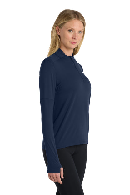 Navy Nike Women's Dri-FIT Element 1/2-Zip Top NKDH4951 plain