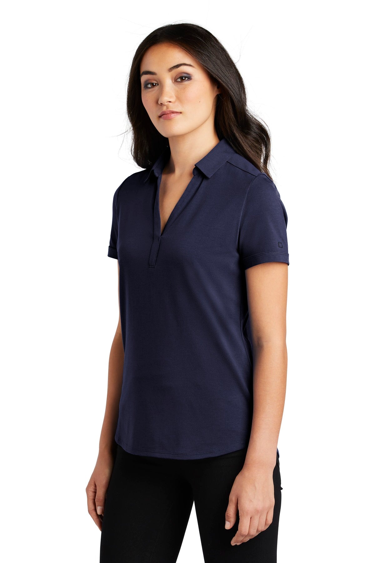 Navy OGIO Women's Limit Polo. LOG138 plain