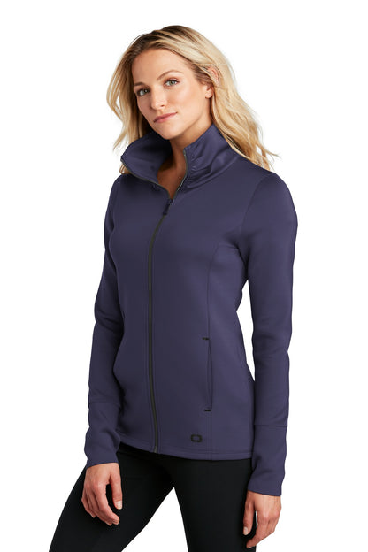 Navy OGIO Women's Modern Performance Full-Zip. LOE703 plain