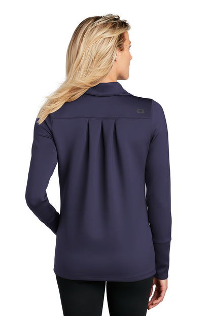 Navy OGIO Women's Modern Performance Full-Zip. LOE703 plain