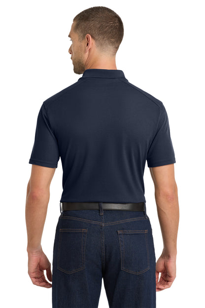 Navy Port Authority EZPerformance Pique Polo. K600 plain