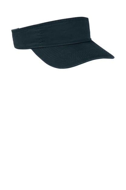 Navy Port Authority Fashion Visor. CP45 plain