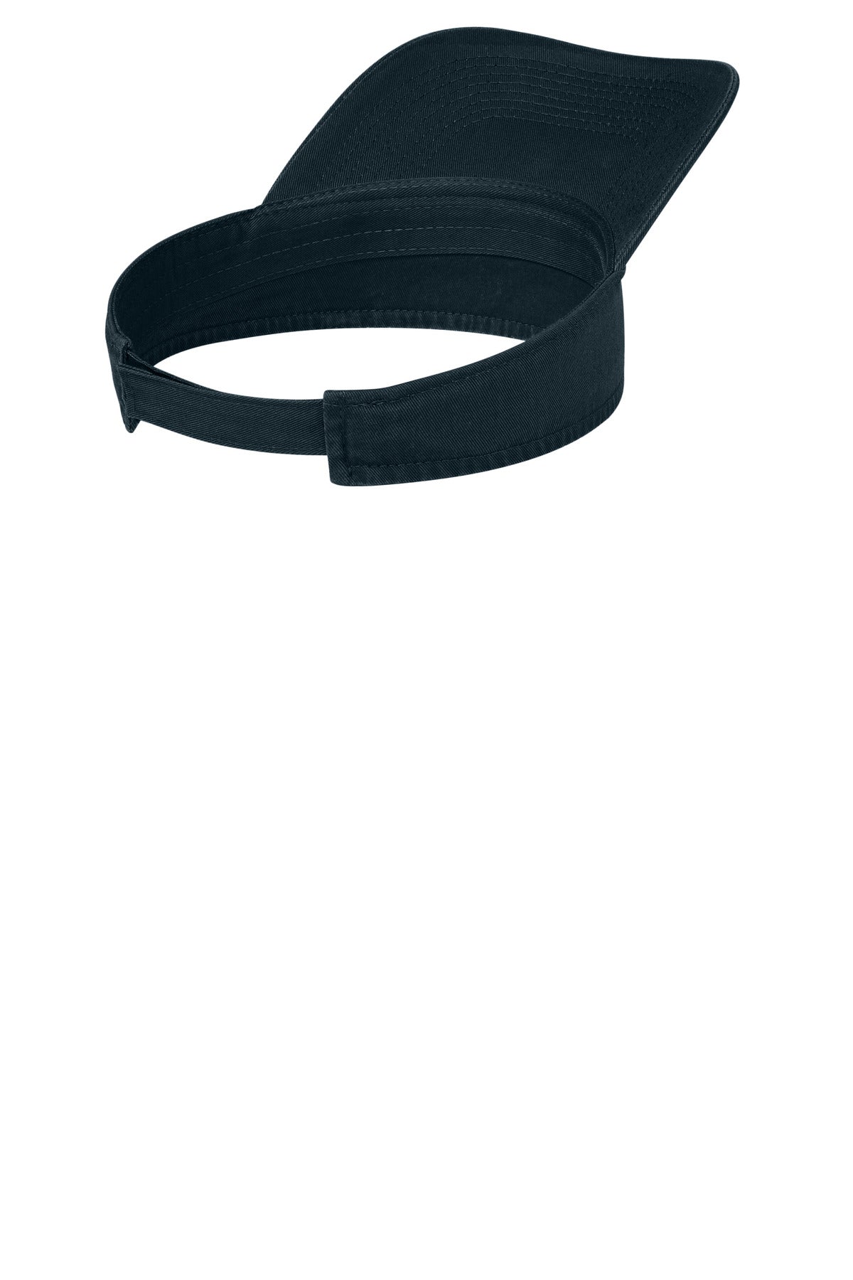 Navy Port Authority Fashion Visor. CP45 plain