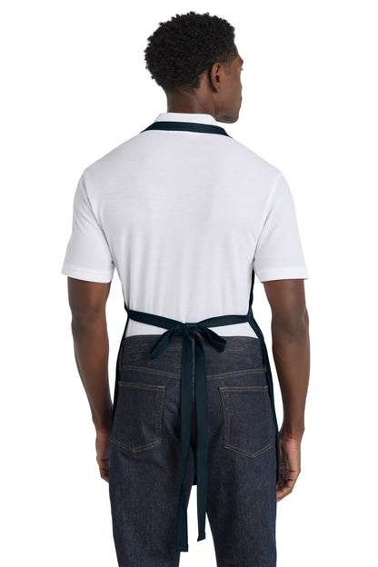 Navy Port Authority Full-Length Apron with Pockets. A500