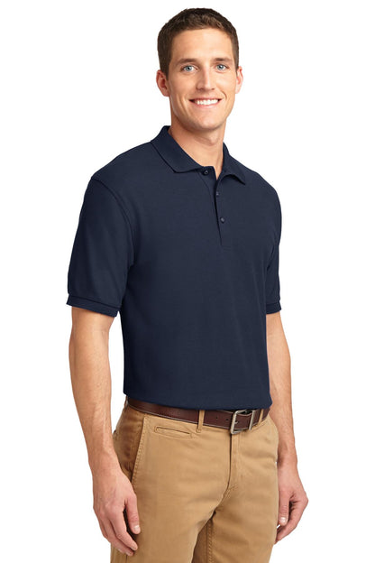 Navy Port Authority Silk Touch Polo K500 plain