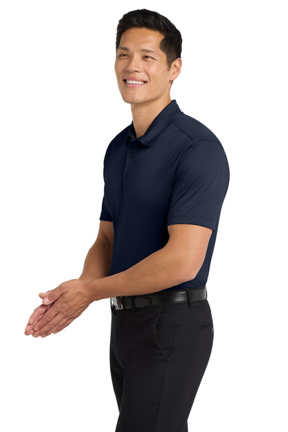 Navy Port Authority Tall Silk Touch Performance Polo. TLK540 plain