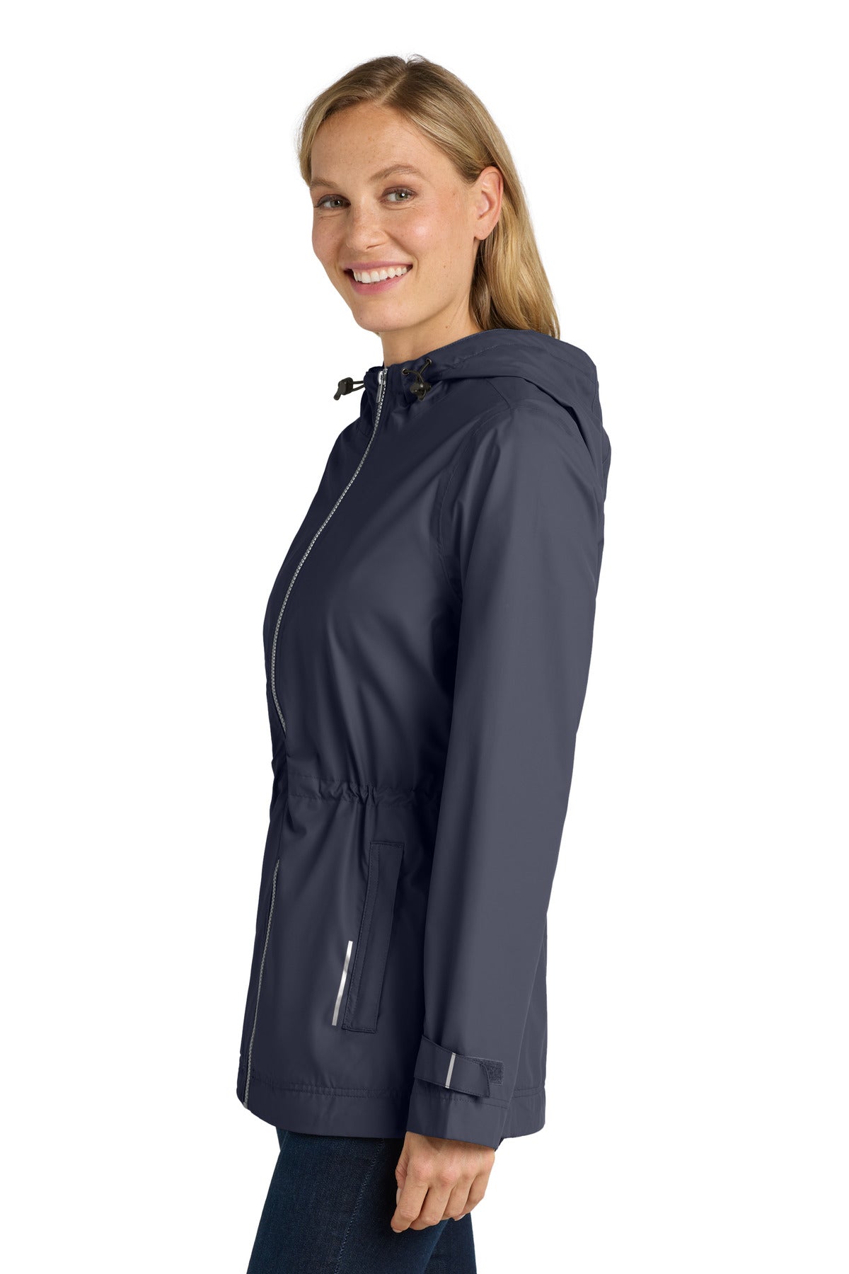 Navy Port Authority Women's Northwest Slicker. L7710 plain