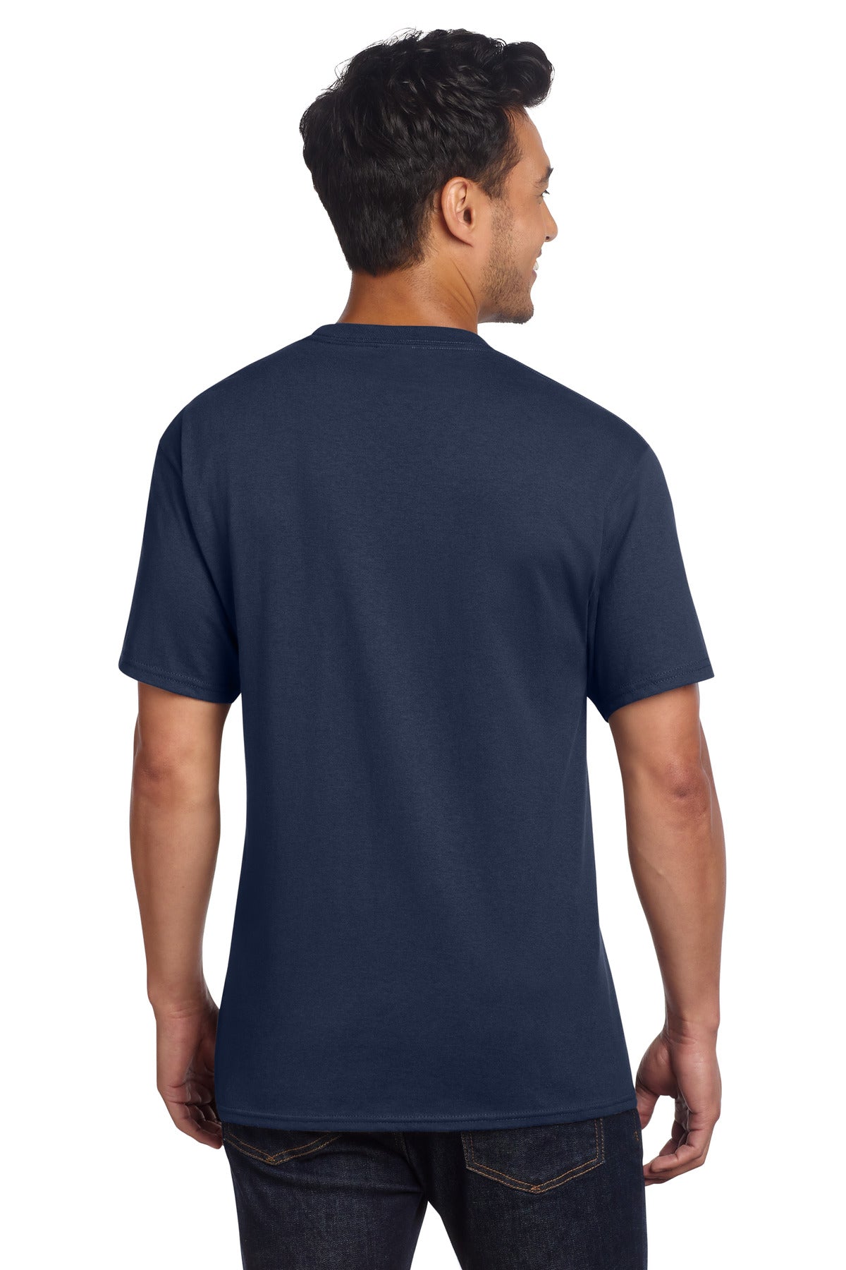 Navy Port & Co Core Cotton DTG Tee PC54DTG plain