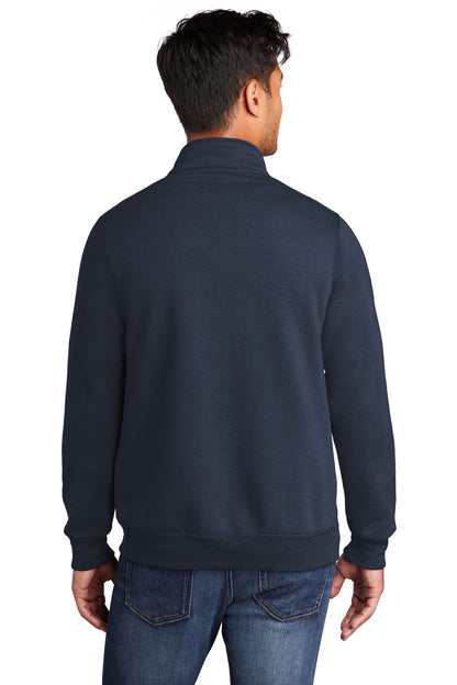 Navy Port & Co Core Fleece 1/4-Zip Pullover Sweatshirt PC78Q