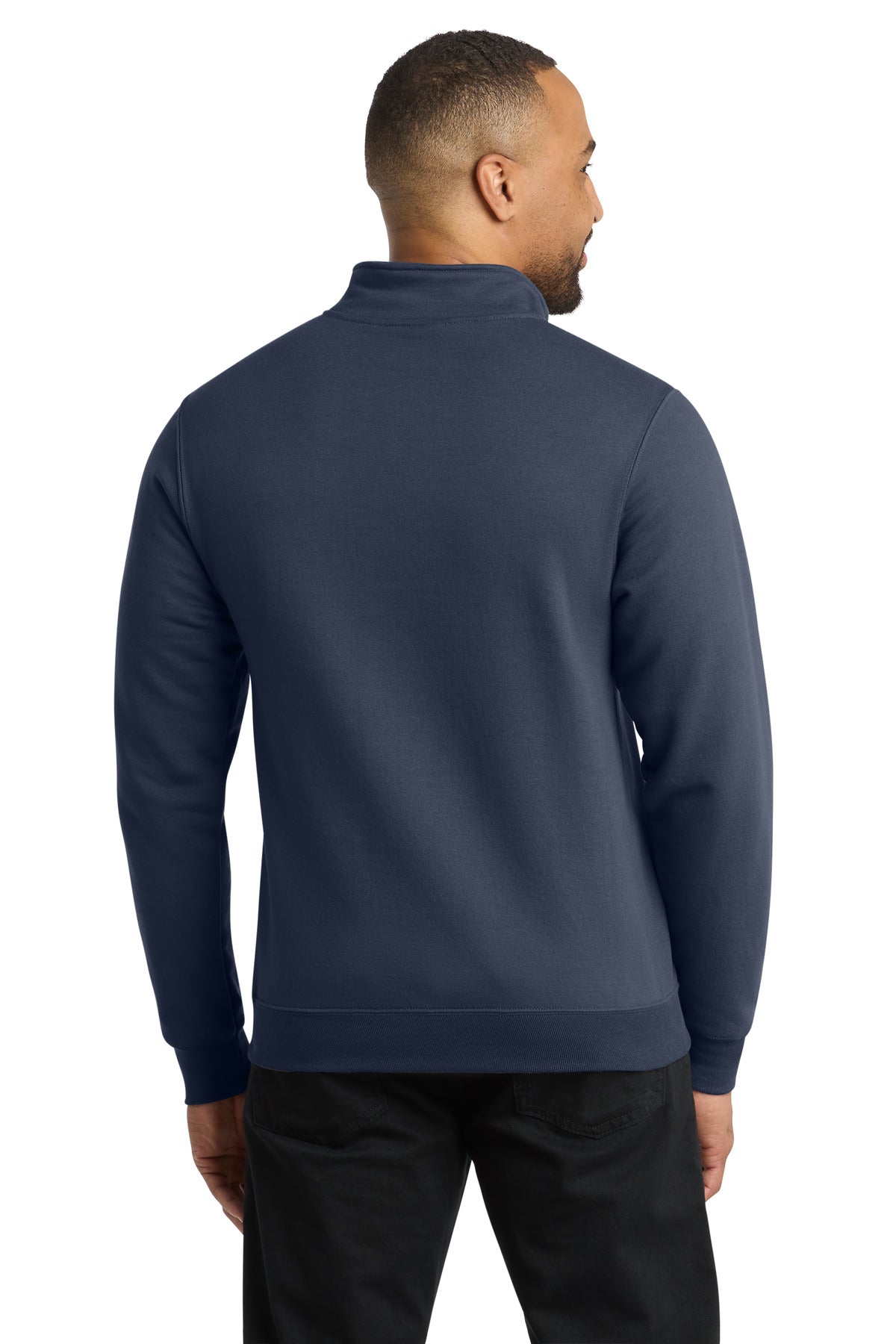 Navy Port & Co Core Fleece 1/4-Zip Pullover Sweatshirt PC78Q