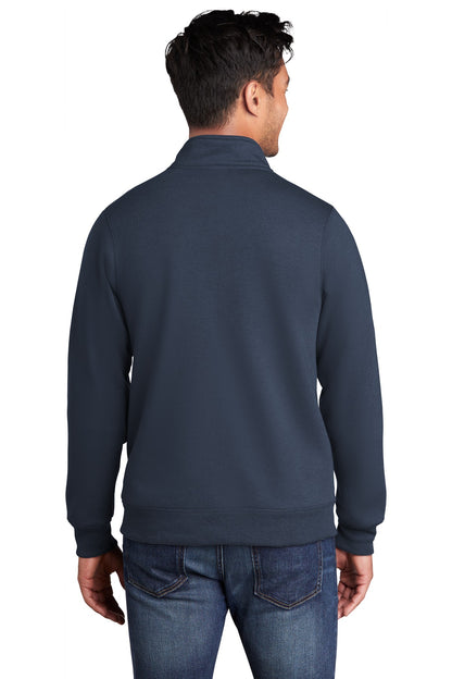 Navy Port & Co Core Fleece Cadet Full-Zip Sweatshirt PC78FZ plain