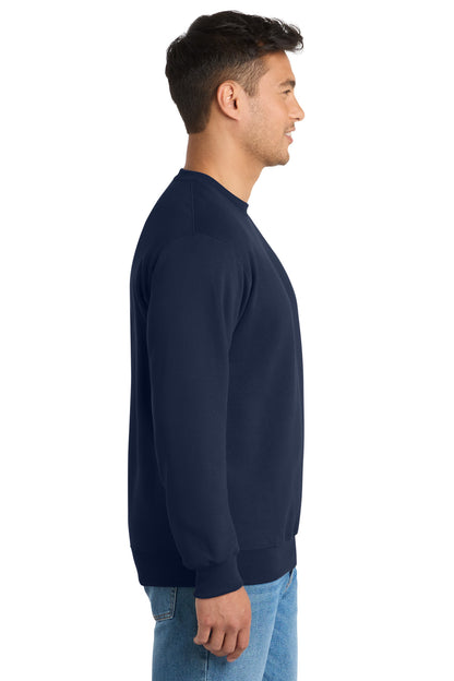 Navy Port & Co Essential Fleece Crewneck Sweatshirt. PC90 plain