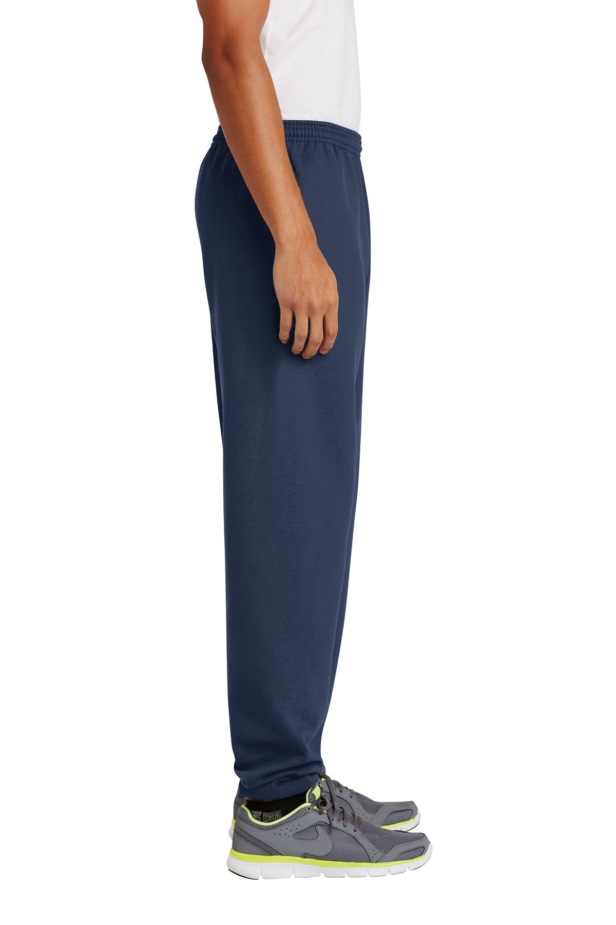 Navy Port & Co Essential Fleece Sweatpant with Pockets. PC90P plain