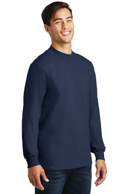 Navy Port & Co Essential Mock Turtleneck. PC61M plain