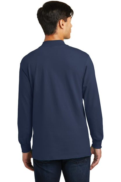 Navy Port & Co Essential Mock Turtleneck. PC61M plain