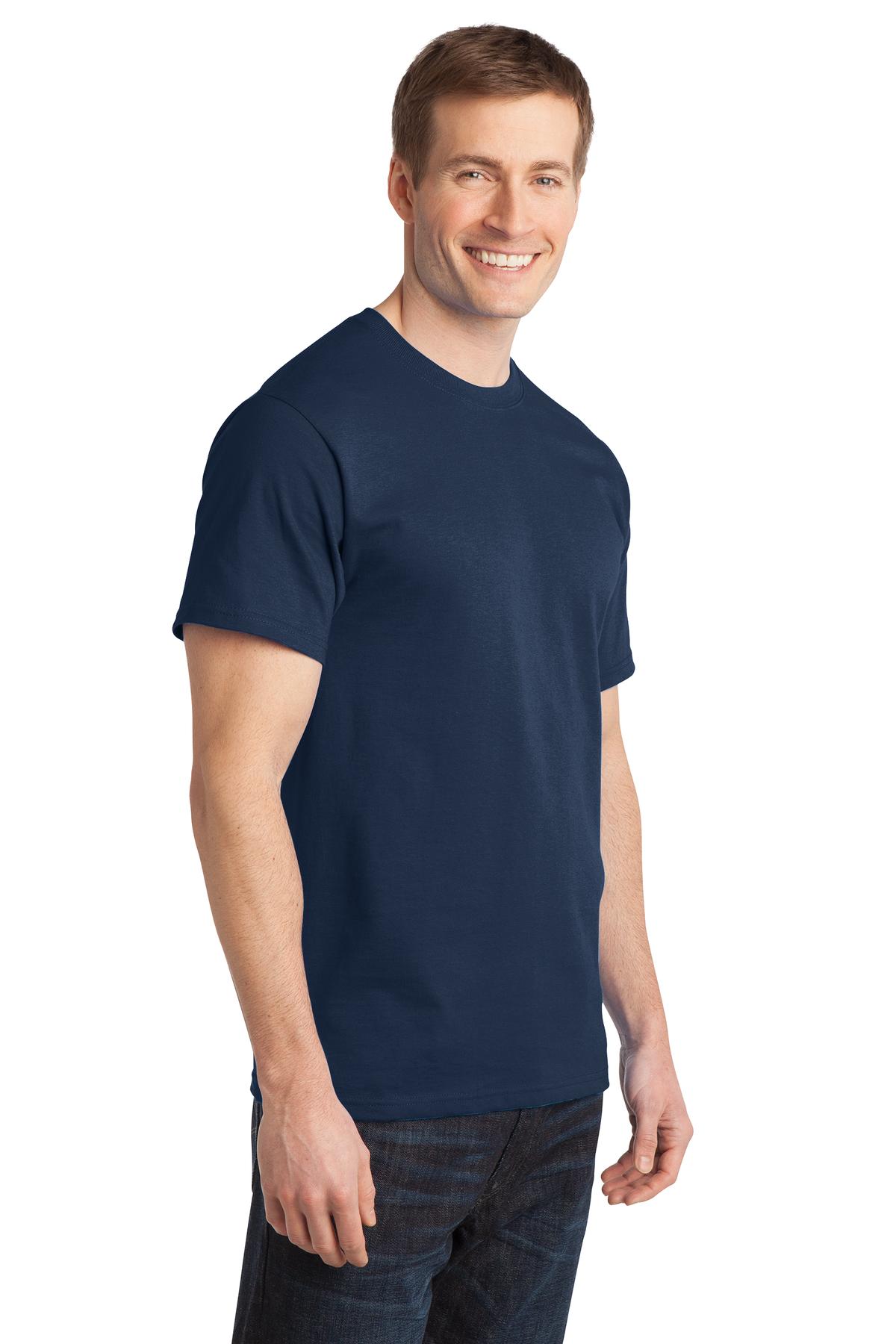 Navy Port & Co Ring Spun Cotton Tee. PC150 plain